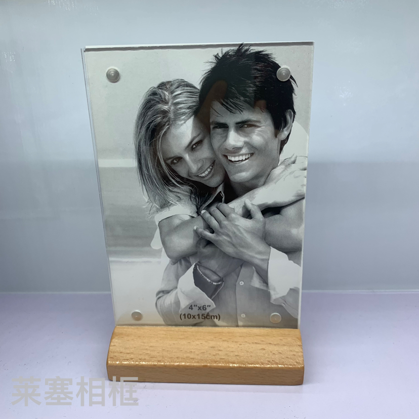 Beech wood acrylic material creative decorative items for home decoration, living room and bedroom handicrafts, photo acrylic picture frames Specification image