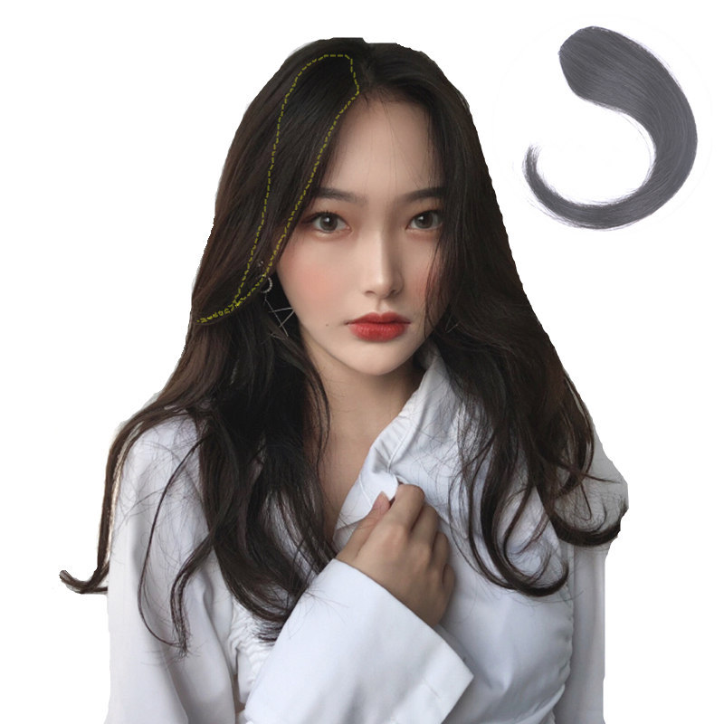 Hairpiece With curly hair trim face figurine with sea woman side parting fringe wig with sea piece