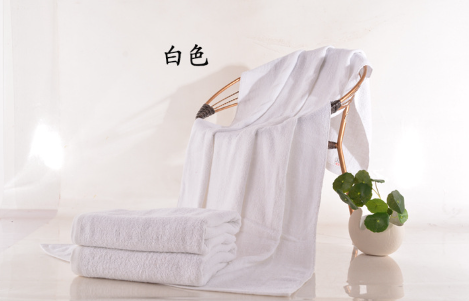 Pure cotton bath hotel solid-color bath towels, homestay daily-use plain bath towels, wrap skirts, customizable logos Item Picture