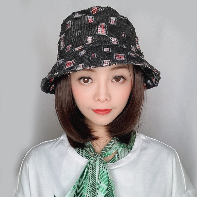 Cowboy sweet fisherman sunbonnet bonnet wig Bob female short hair wig hat all in one fashion