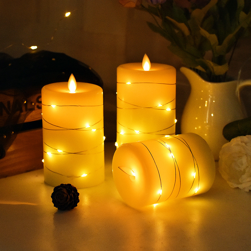 Remote-controlled electronic candles, romantic string lights, led lights details Picture