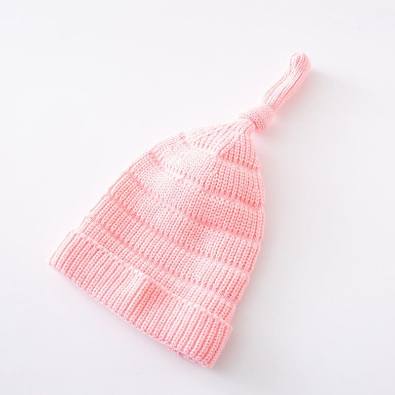 Korean version children's hats, long-tail children's hats, woolen children's hats processing and customization factory supply details Picture