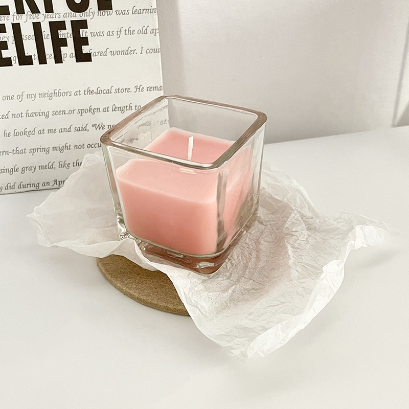 Square cup scented candles Birthday party candles Specification image
