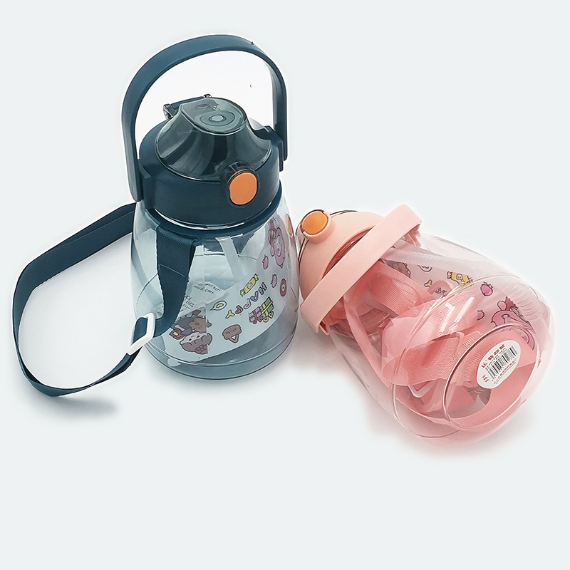 P1813A-18 large-belted Space Cup Sports Water Bottle Fitness Water Bottle Children's high-temperature resistant straw Space Cup Specification image