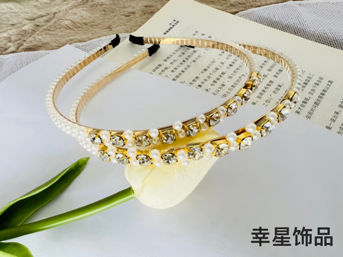 Yongai Jiu Ai Pearl headband for women, summer headband, summer hair clip, popular online celebrity, high-end style, versatile for going out, French retro details Picture