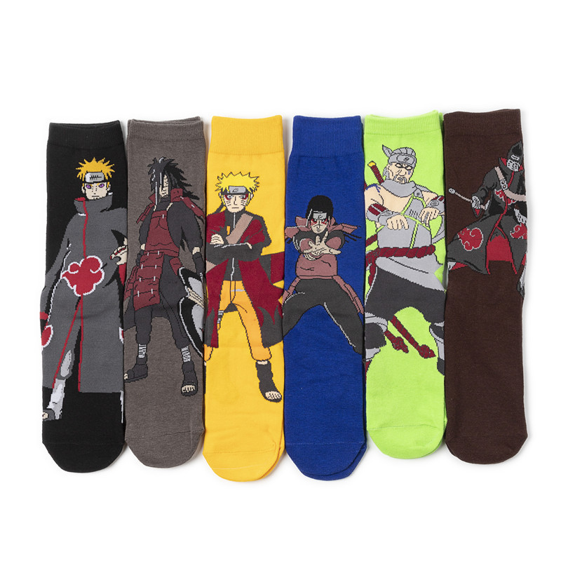 Comic Ninja cotton cartoon socks, cotton men's socks manufacturer, cross-border socks, personalized trendy socks, TV wholesale, anime men's socks