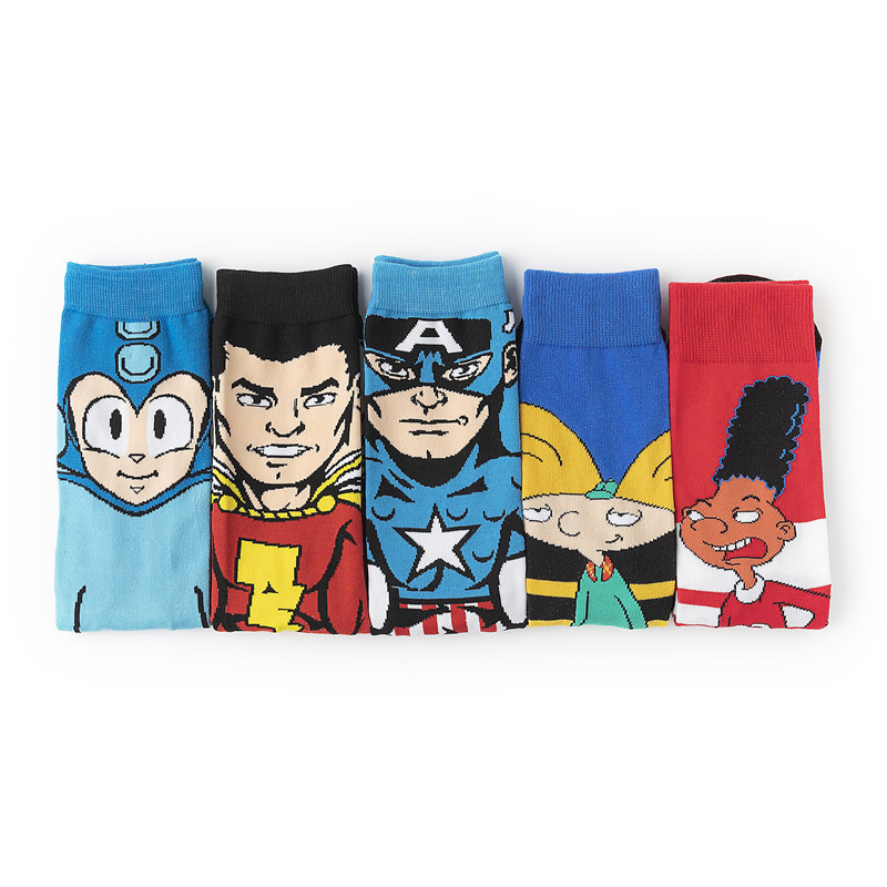 Outdoor sports trendy socks, European and American creative mid-calf socks, cotton manufacturer, cross-border cartoon socks, new personalized skateboard cotton socks Application Scenario