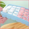 Silicone ice cube tray with lid, creative homemade ice cube mold, home frozen Popsicle DIY, baby food box, refrigerator ice box Application Scenario