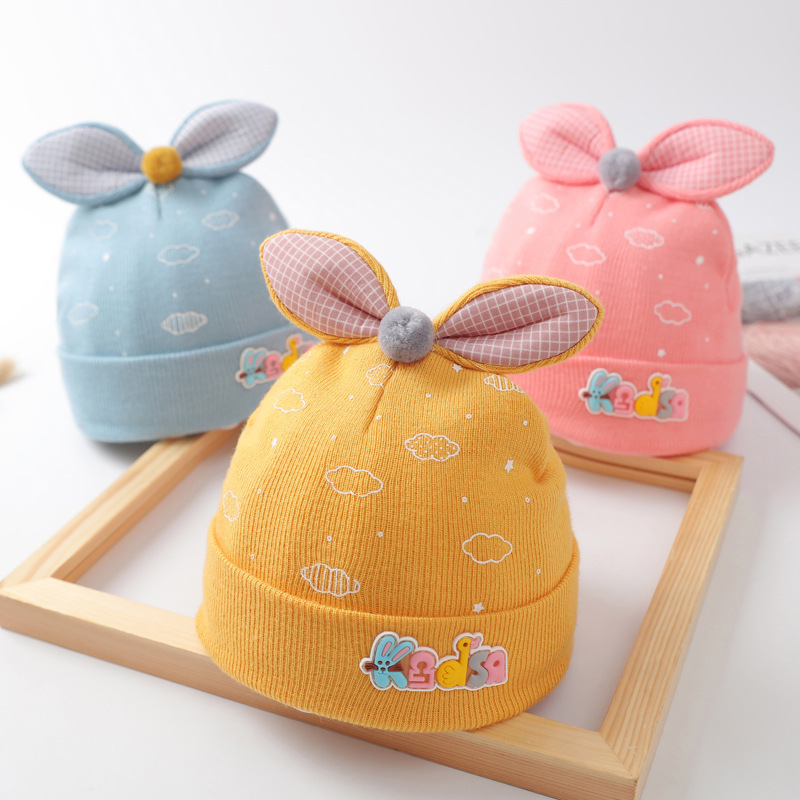 Baby hats, winter woolen warm knitted hats for girls, rabbit ears, infant and toddler baby hats, newborn baby hats, children's hats Application Scenario