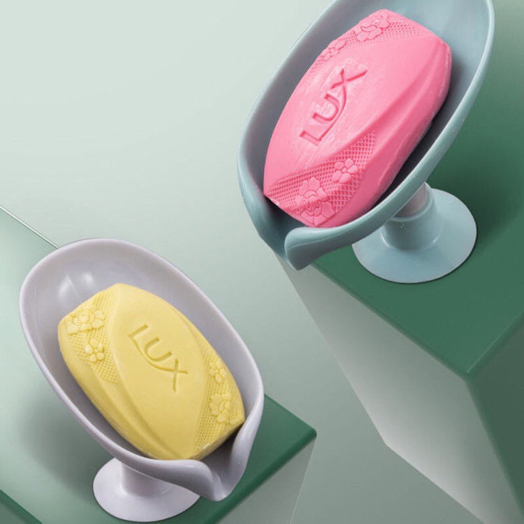 Creative leaf lotus leaf soap box, non-punching standing suction cup, draining lotus leaf creative soap rack, laundry soap box Item Picture