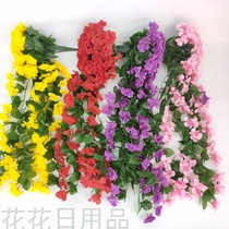 New wisteria flower wall hanging simulation flower decoration broken hydrangea false flower hanging flower
