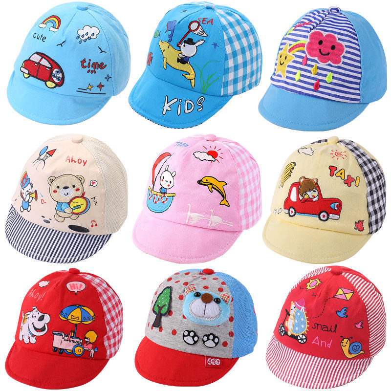 3-6 meses verano sombreros de bebé de hombres y mujeres sombreros de bebé primavera y otoño sombreros de pato sombreros para hombres y niñas sombreros finos de niños details Picture