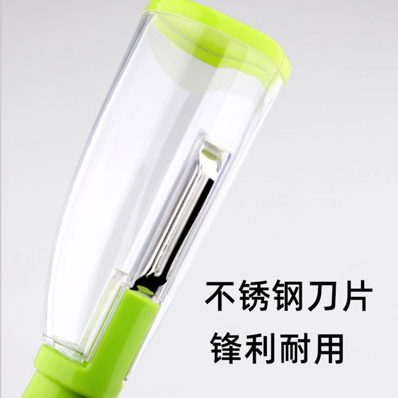 Peeler storage type peeler knife with box storage type stainless steel water fruit and vegetable peeler knife, household multi-functional peeling knife Specification image