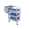 Thickened restaurant bowl collection cart, food collection cart, hotel, fast food restaurant, canteen, stainless steel hand-pushed food removal plate collection cart, stainless steel material, sturdy and durable, suitable for various occasions, hotel, snack bar, hot pot restaurant Specification image