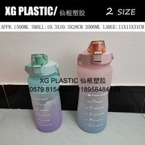 New creative water bottle Space Cup Gradient color PC Water bottle Large capacity portable water bottle Sports water bottle with straw