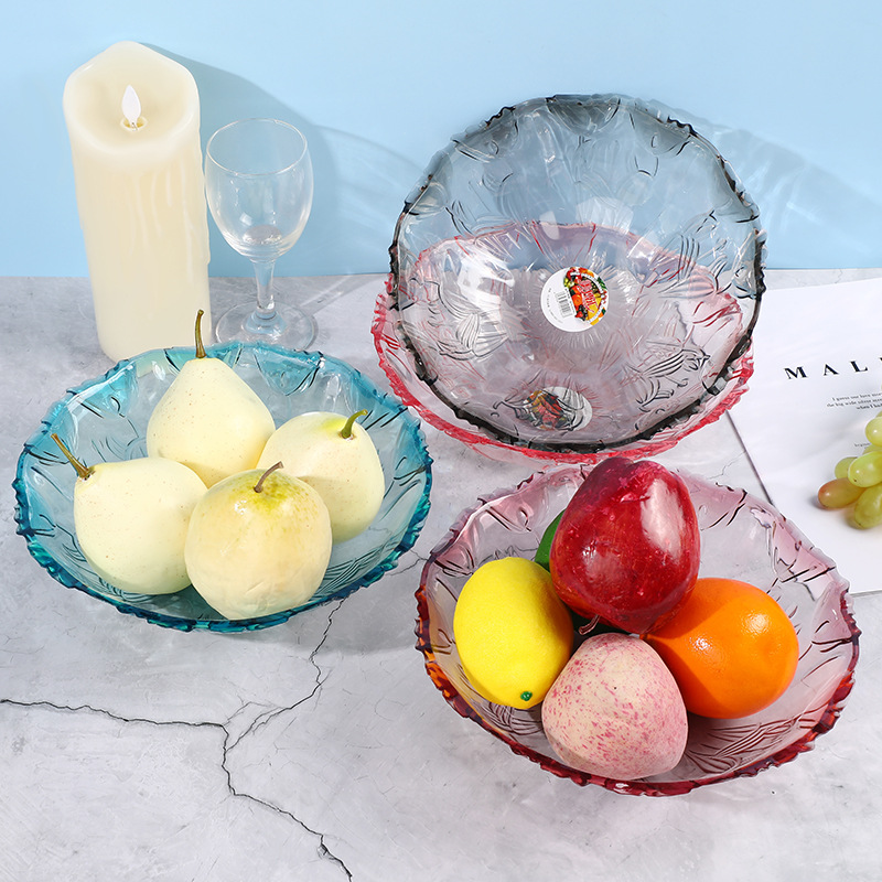 Wholesale European-style round fruit platters and dried fruit platters, household fruit platters, snack platters, office light luxury dried fruit platters