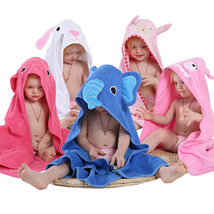 带帽可穿A类棉超柔新生宝宝洗澡浴袍吸水毛巾被婴儿浴巾