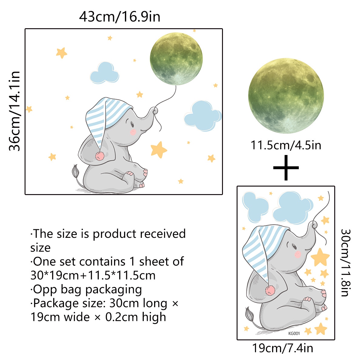 Cartoon Children's Room Bedroom Girls Background Wall Decoration Pasted Beautiful Kindergarten Stickers Starry Sky Self-Adhesive Glow-In-The-Dark Stickers Item Picture