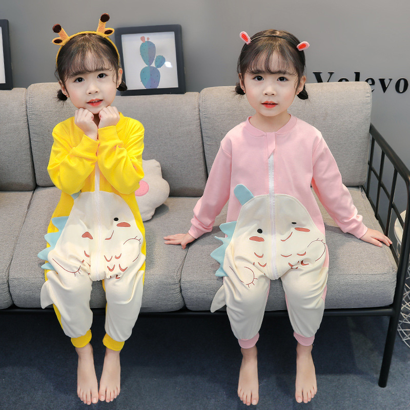Baby Spring And Autumn Cute Onesie Thin Spring And Summer Sleeping Bag For Boys And Girls 12-3 Years Old Baby Spring Cotton Pajamas Specification drawing