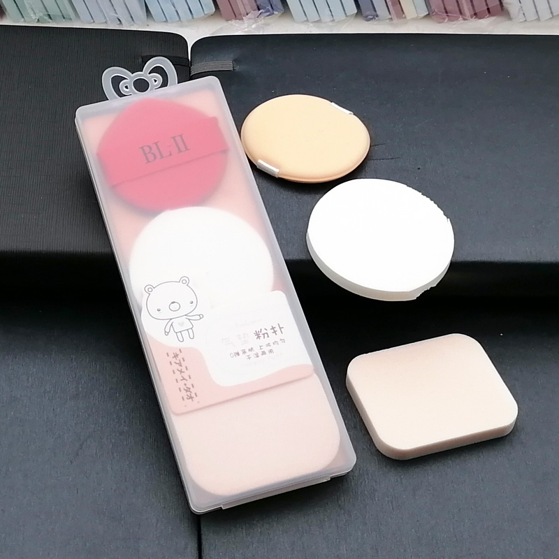 H1612 box: Three powder puffs, foundation liquid, special beauty eggs, no powder powder, powder compacts, setting sponges Specification image