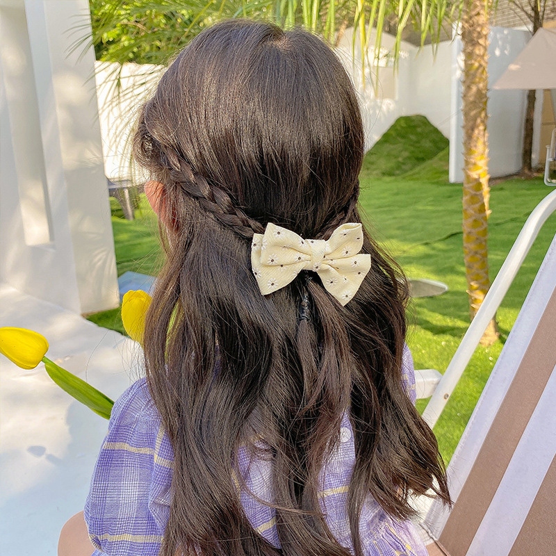 Children's hair clips, girls' hair clips, summer hair flowers, baby girls' bow hair accessories, little girls' card broken hair clips, headwear Specification drawing