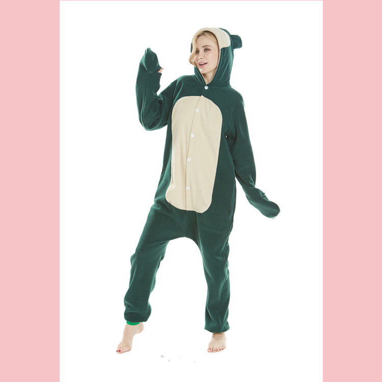 Manufacturers Direct Sales Of Animal Cartoon One-Piece Pajamas Kabi Animal Fleece Couple Home Clothing Lively And Comfortable Can Be Oem details Picture