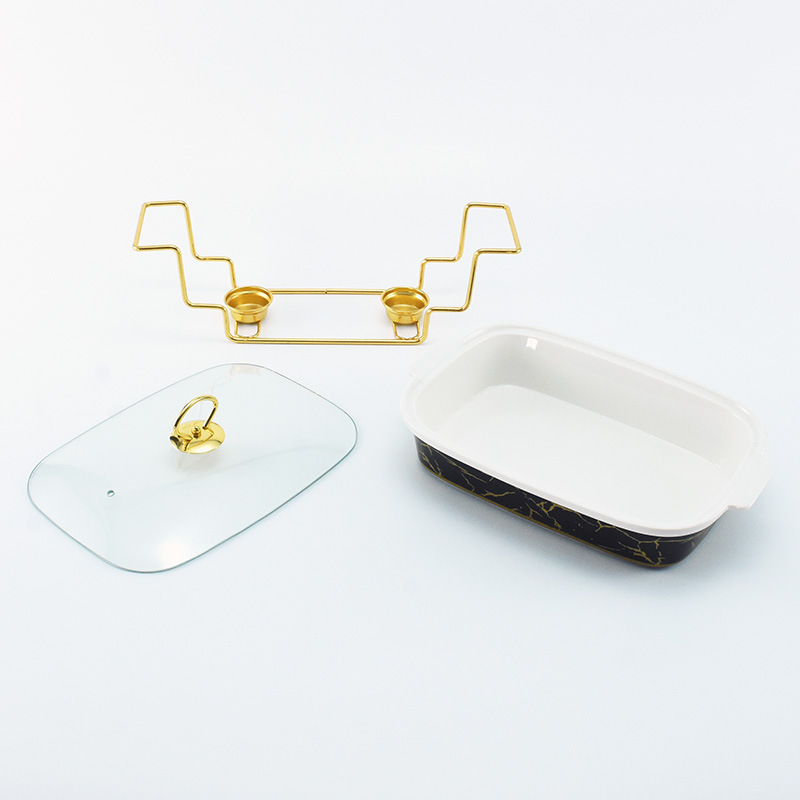 Cross-border supply square ceramic dining stove, suitable for hotel restaurants, novel self-service alcohol dining stove, self-service fast food stove, alcohol hot pot, alcohol stove, portable alcohol hot pot dining stove for restaurant buffets Item Picture