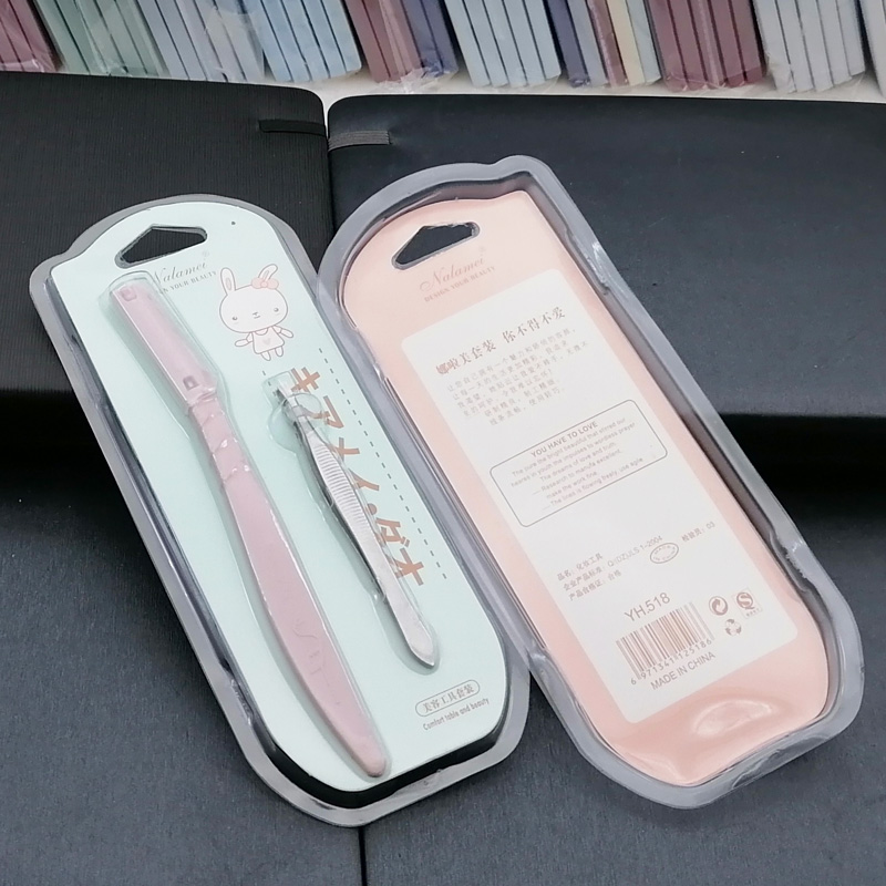 H1636 Eyebrow Trimmer + Eyebrow pliers Beginner's safe eyebrow scraper, Makeup artist's special eyebrow shaving tool details Picture