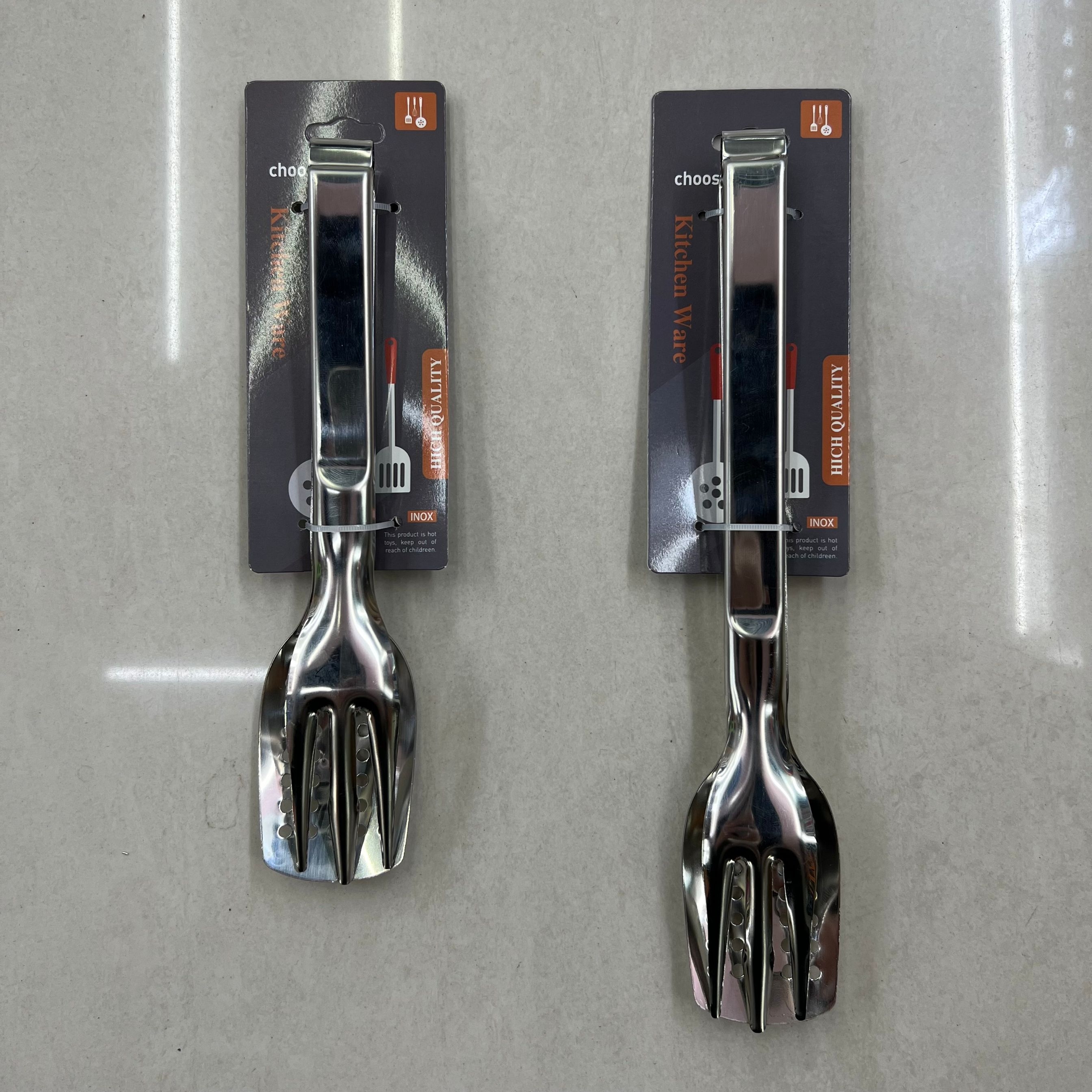 Stainless steel spatula fork holder food holder barbecue holder Baking bread cake holder fish and steak holder editor