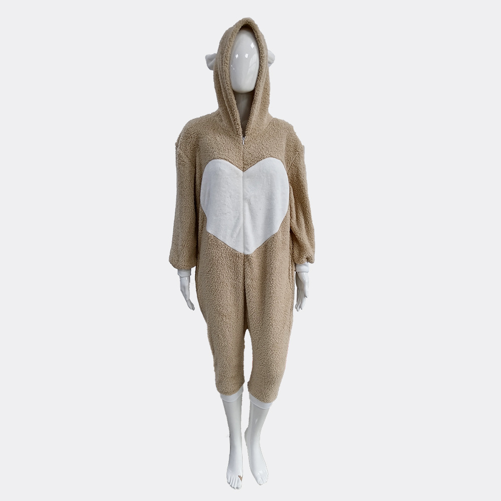 Custom Cartoon One-Piece Pajamas Home Pajamas Cute Animal Pajamas Winter Thick Warm Pajamas details Picture