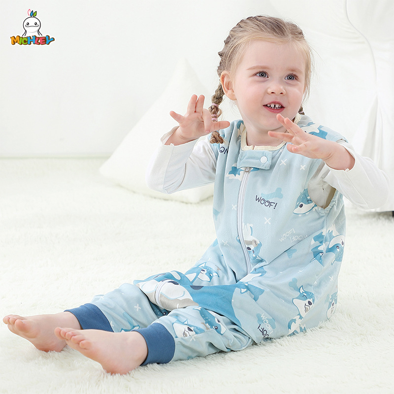Four Seasons Baby Split Legs Sleeping Bag Cartoon Cute Shape Baby Pajamas Children's Home Wear Specification drawing