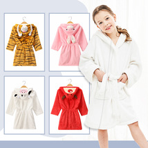 法兰绒儿童吸水浴袍睡袍定制款可爱动物造型源头厂家生产