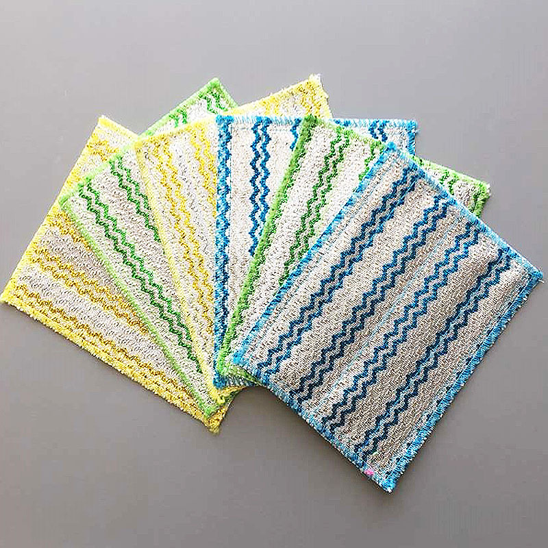 Bulk pot scrubbing cloth PET cleaning wire, a kitchen pot scrubbing and dishwashing wonder, double-sided usable, can replace steel wool balls Application Scenario