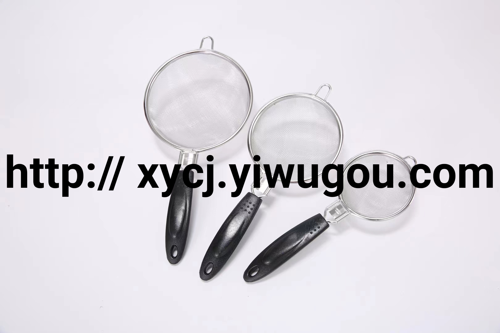 Wholesale of kitchenware, oil-blocking, durable, fine-mesh, small-sized straight handle stainless steel strainers for hot pot oil residue details Picture