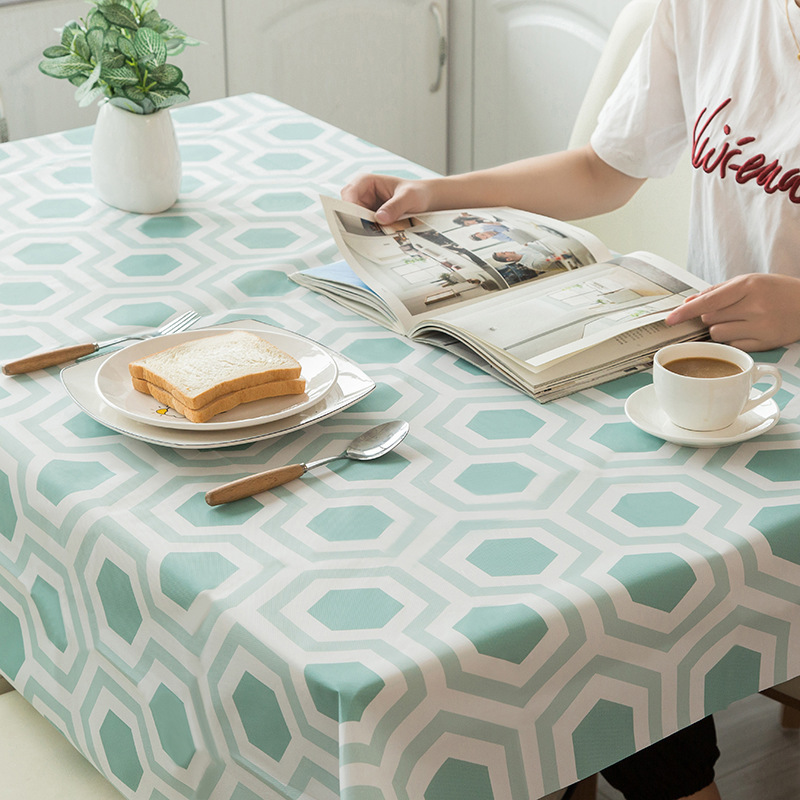 Cross-border e-commerce no-wash Nordic coffee tables, table MATS, mahjong machines, household square tablecloths, solid-color checkered tablecloths, meals details Picture