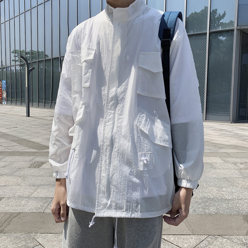 Ultra-thin summer multi-pocket overalls men's fashion sports breathable sun protective clothing harbor wind students sun protective clothing trend thumbnail