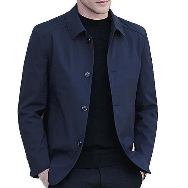 Middle-aged men's jacket thin coat in the elderly lapel dad button casual summer coat spring and autumn outfit thumbnail
