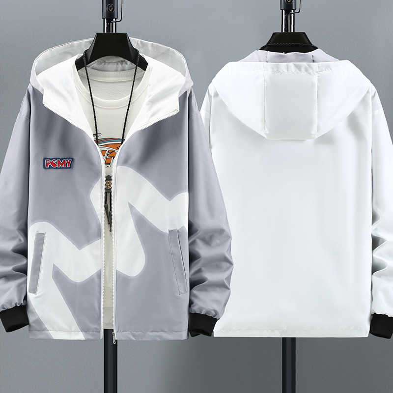 Spring men's wear coat on both sides Spring and Autumn Korean edition trend wear loose and handsome student jacket thumbnail
