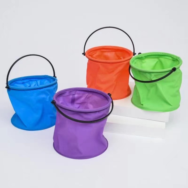 Children's fish-catching folding bucket full figure