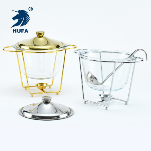 وعاء للتسخين الغذائي ذات سعة كبيرة بمفرن المقصف الزجاجي عبر الحدود من مصدر 4.0 لتر مع وعاء للتسخين مع وعاء صغير للوجبات السريعة مع وعاء صغير من المقلاة