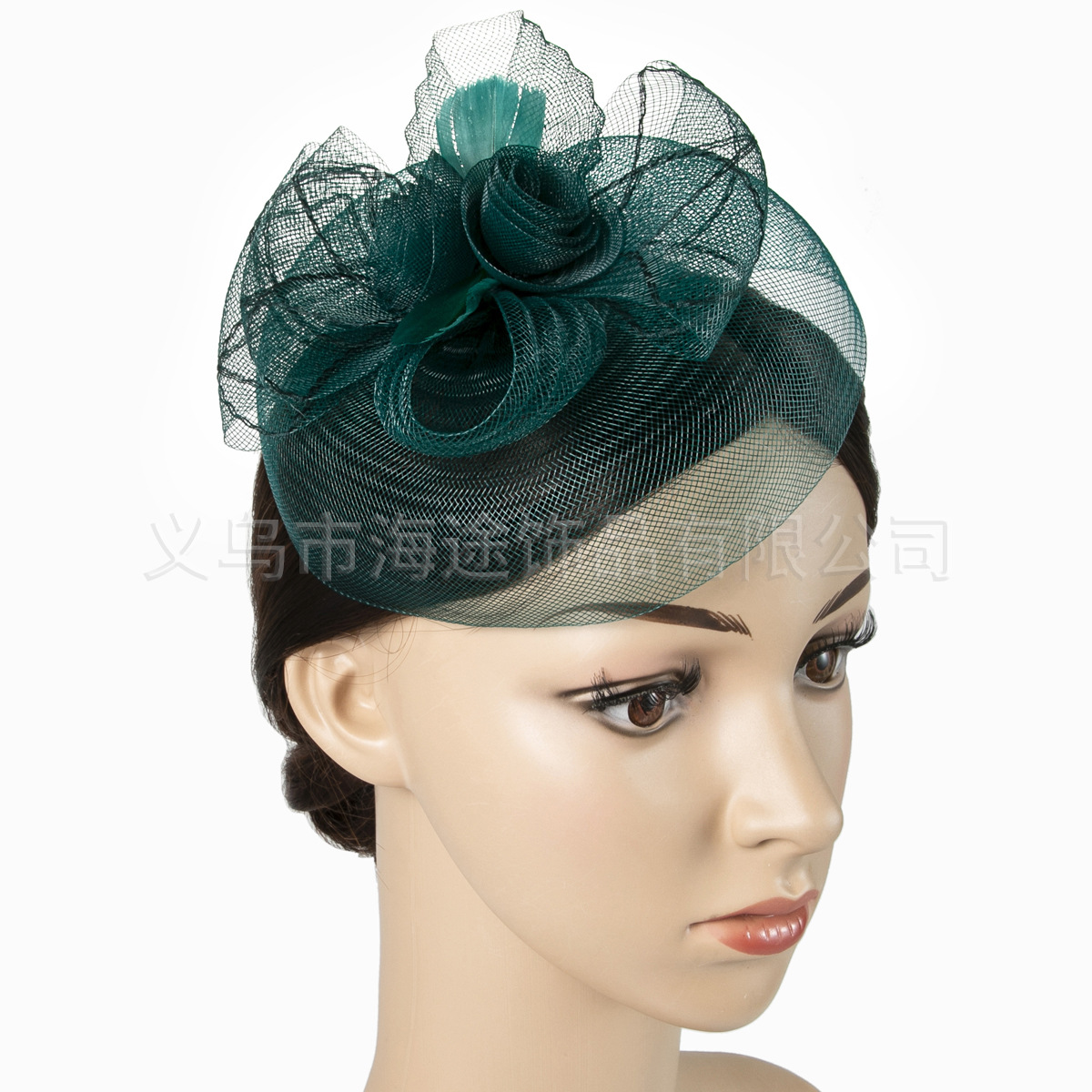 Amazon's new type of tulle pearl flower top hat, retro style wedding styling, headwear, dress and accessory manufacturer Specification image