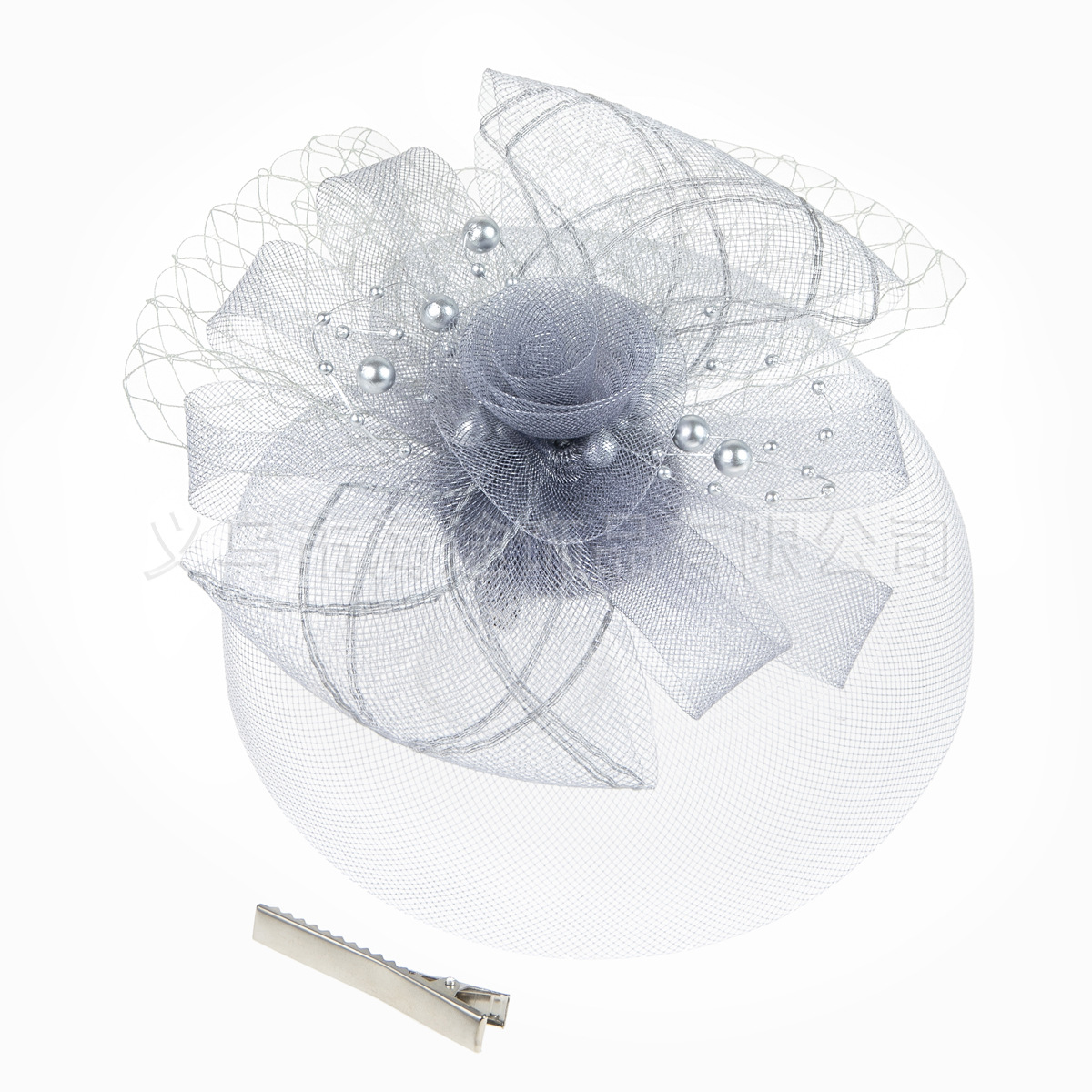 Amazon's new type of tulle pearl flower top hat, retro style wedding styling, headwear, dress and accessory manufacturer Item Picture