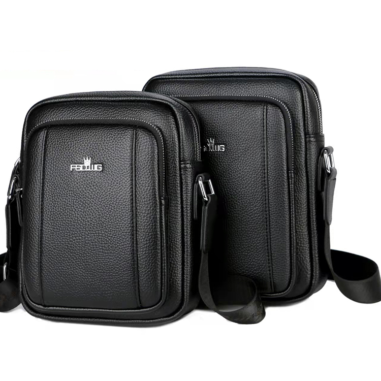 Wgg9252-3 New single-shoulder bag men's leather cross-body bag multifunctional bag