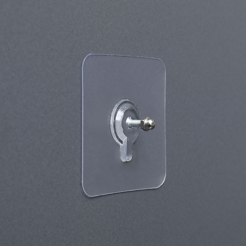 创意家居不锈钢置物架免打孔螺丝钉 相框挂钩螺钉强力粘胶无痕钉详情图4