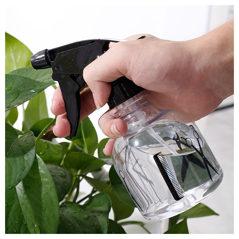 Hairdressing spray scissors, plastic transparent spray bottle 250ml, professional spray bottle for hair salons, ultra-fine sprayer wholesale Specification image