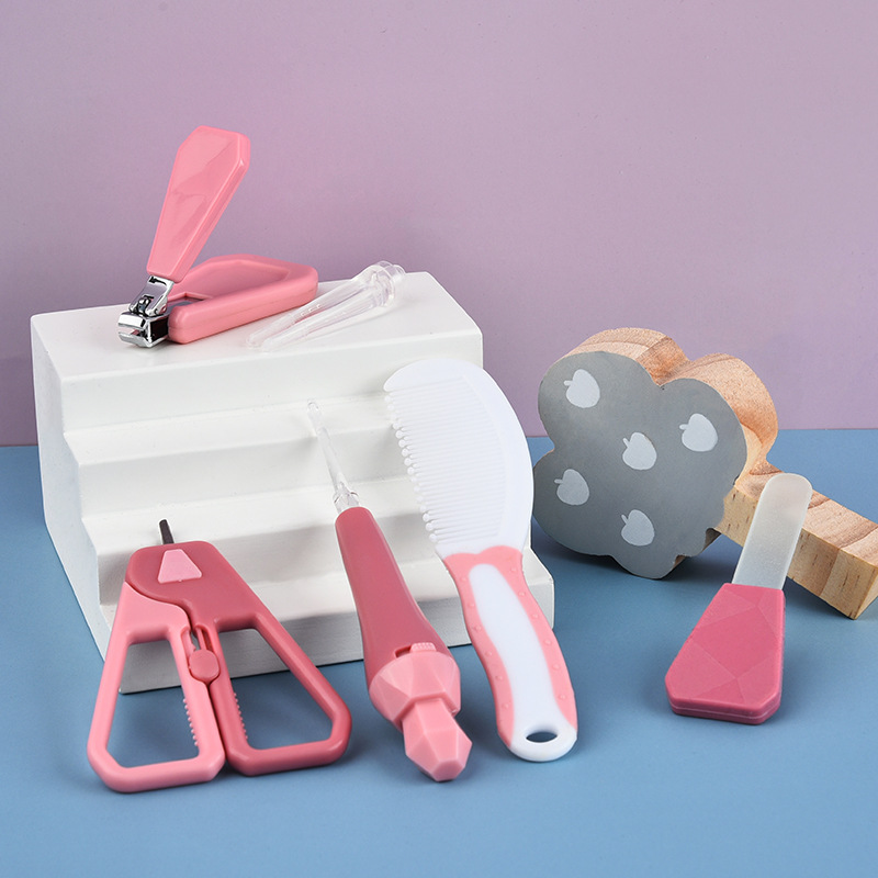 Baby nail care set Baby anti-clipping nail clippers Baby nail clippers 6-piece set
