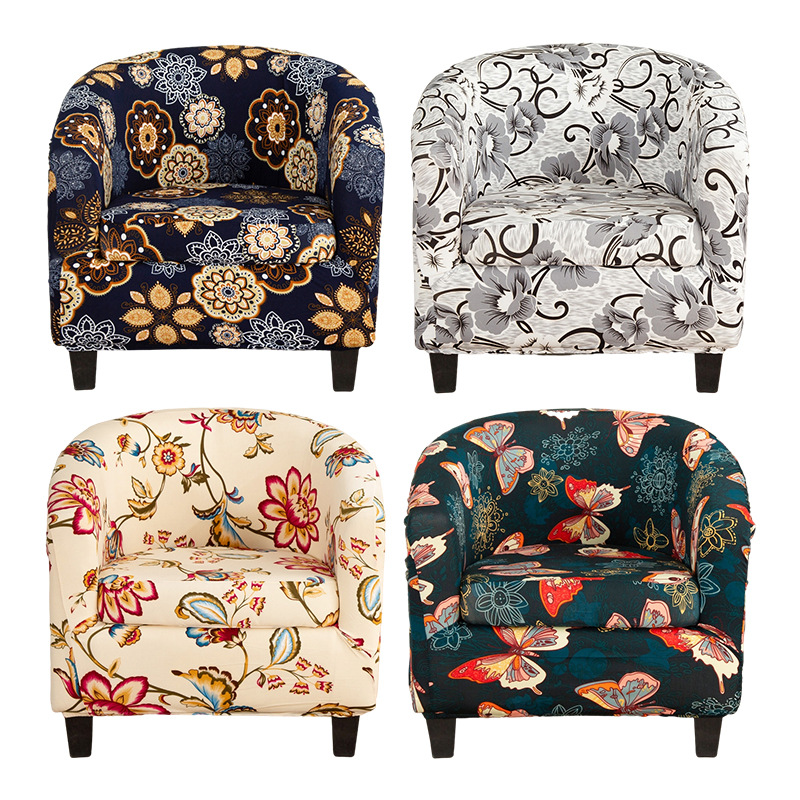 Cross Border Single Club Chair Sofa Cover Full Protective Cover Semi-Circular Bathtub Sofa Chair Cover Amazon Item Picture