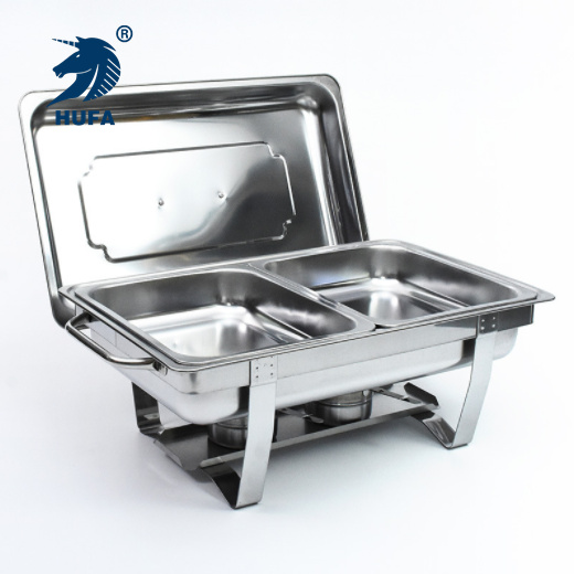 Cross-Border Source Stainless Steel Buffet Stove Hotel Restaurant Compartments Holding Food Heating Containers Constant Temperature Alcohol Pot Buffet Food Stove Alcohol Hot Pot Restaurant Portable Alcohol Hot Pot Restaurant