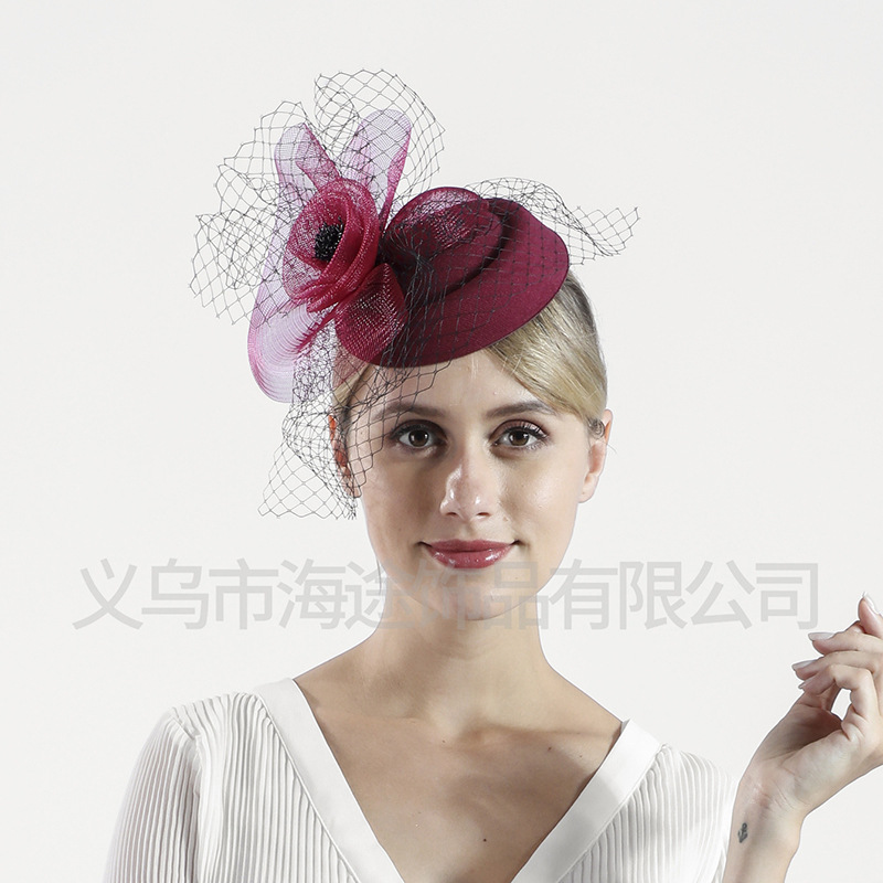 Factory direct sales, simple photo shoots, internet-famous gauze top hats, European and American bride photo shoots, photography hair accessories, top hats for women Item Picture