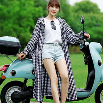 Summer riding electric car clothes women long anti uv lotus neck breathable clothing battery car sunshade shirt
